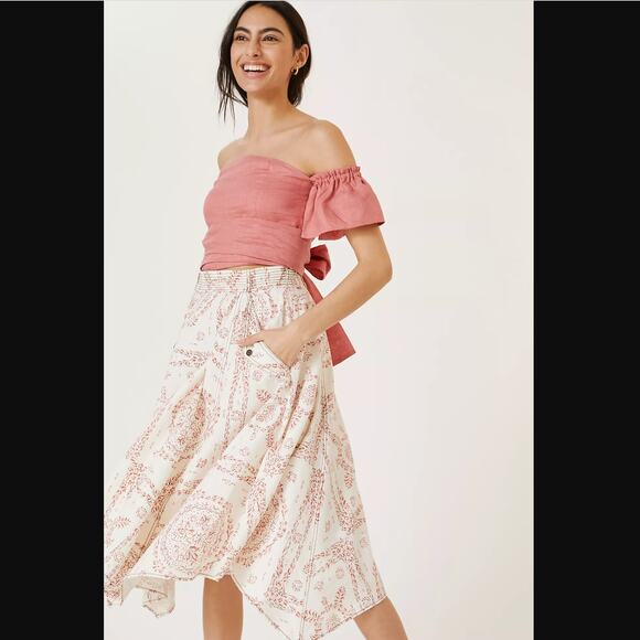 NWT Anthropologie Lace-Up Maxi Skirt - XL - Picture 6 of 7